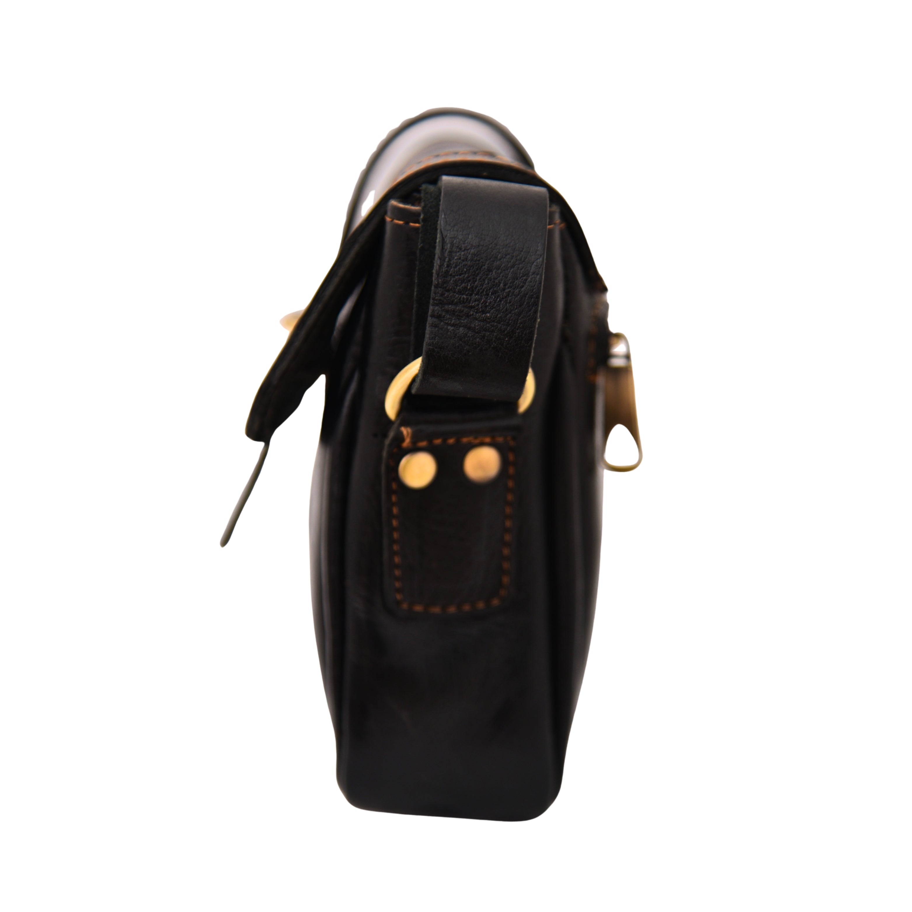 Sac bandoulière FAYROS en cuir NOIR