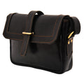 Sac bandoulière FAYROS en cuir NOIR